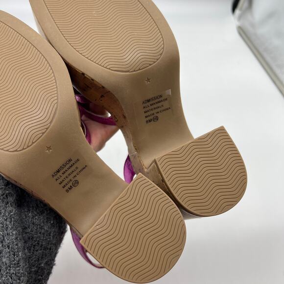 Pop Womens Admission Heeled Sandals Pink Fuschia Size 8M - Picture 11 of 11